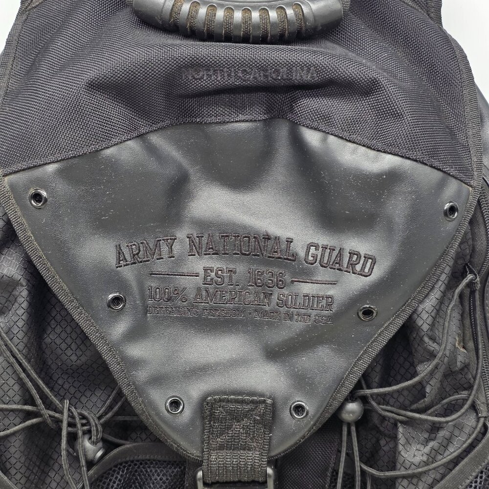 North Carolina Army National Guard Black Tactical Backpack Daypack Laptop Bag US - Picture 2 of 15